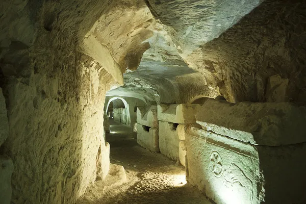 Кам'яний саркофаги в Ізраїлі — стокове фото