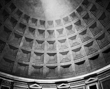 Roman Pantheon Dome With Light clipart