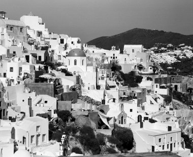 Oia Cityscape On Santorini clipart