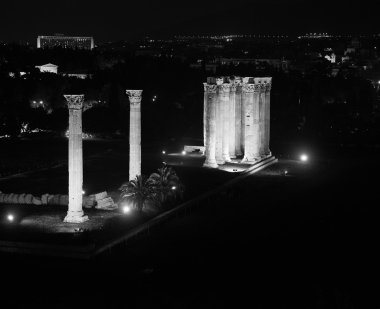 Temple Of Zeus At Night clipart