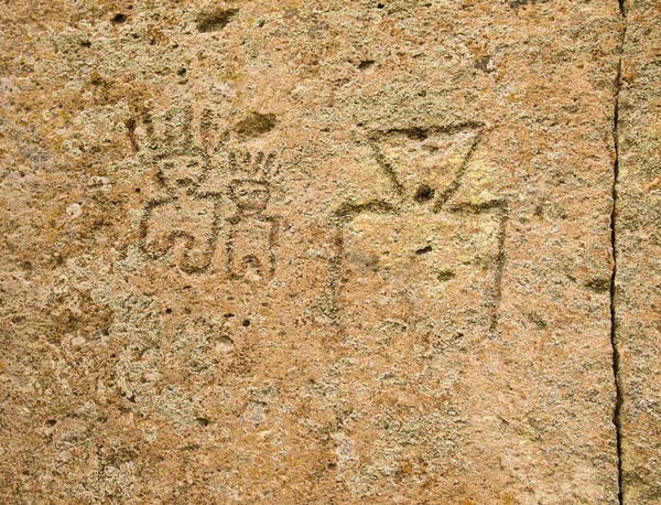 Petroglifos nativos americanos — Fotografia de Stock
