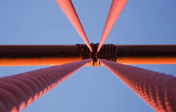 Golden Gate Cable Abstract — Stock Photo, Image