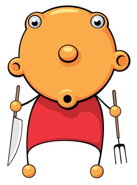Hungry baby surprized clipart