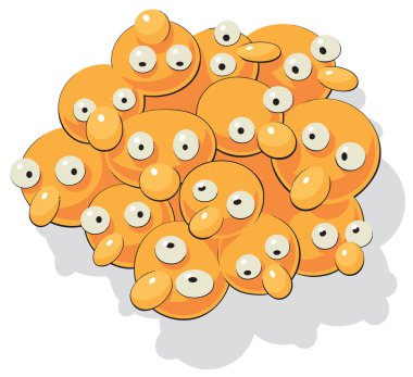 A group of funny heads clipart