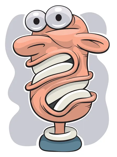 Twisted head of a shocked man — Stock Vector