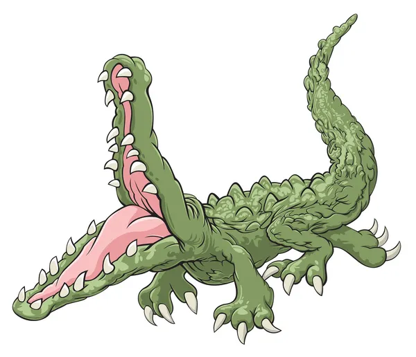 Атакуючий Крокодил — стоковий вектор