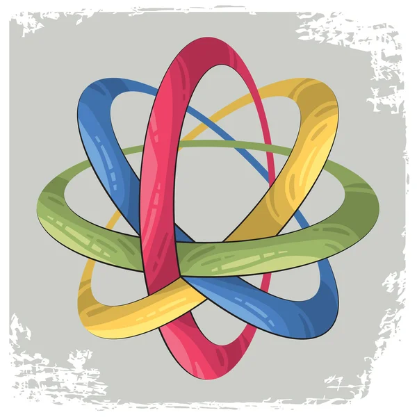 Símbolo científico en cuanto a anillos — Vector de stock