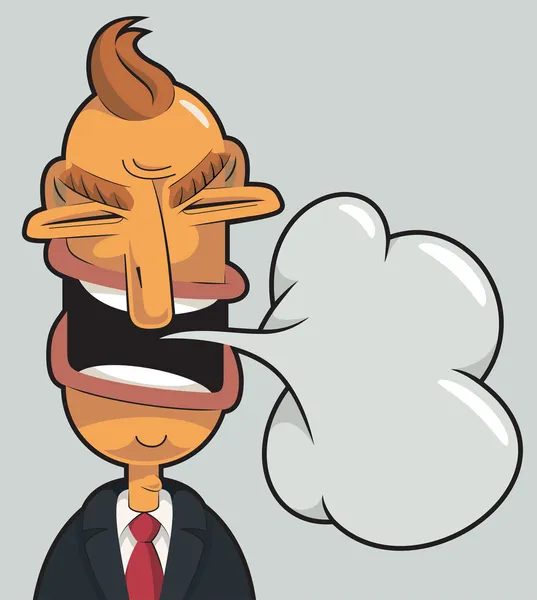 Homme d'affaires en colère parlant — Image vectorielle
