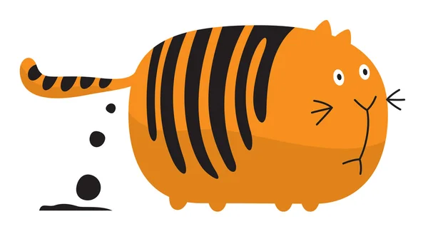 Gros chat chiant — Image vectorielle