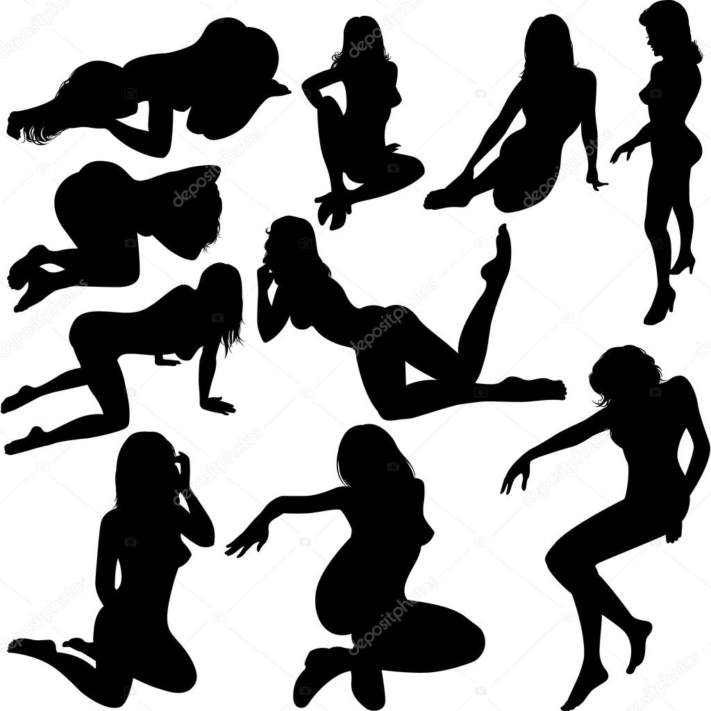Vector Woman Silhouettes.
