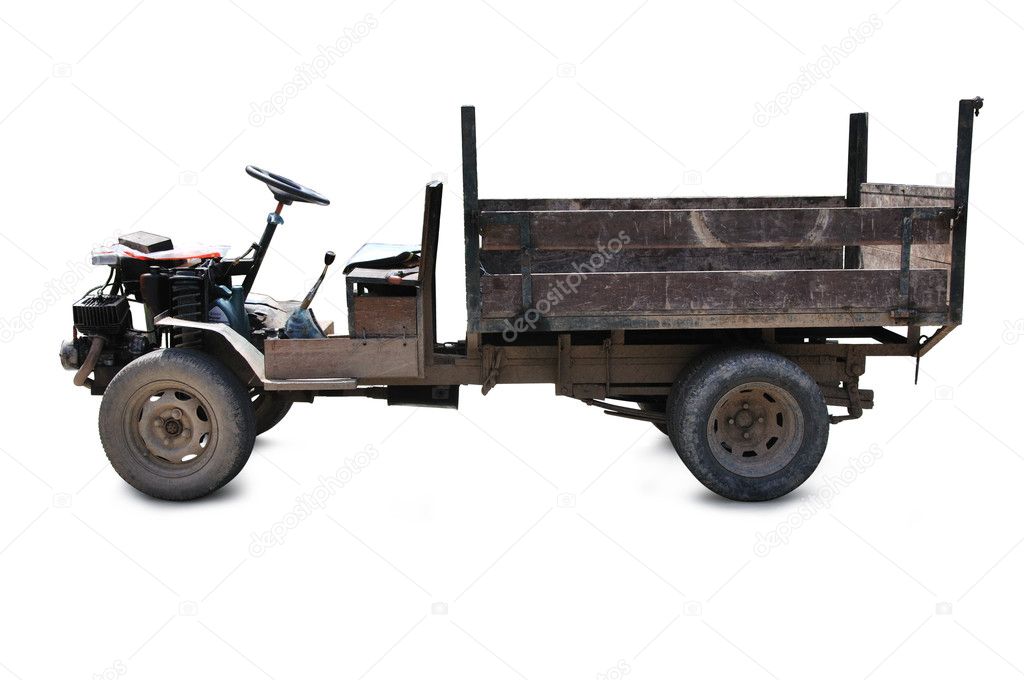 Truck isolated on white background.