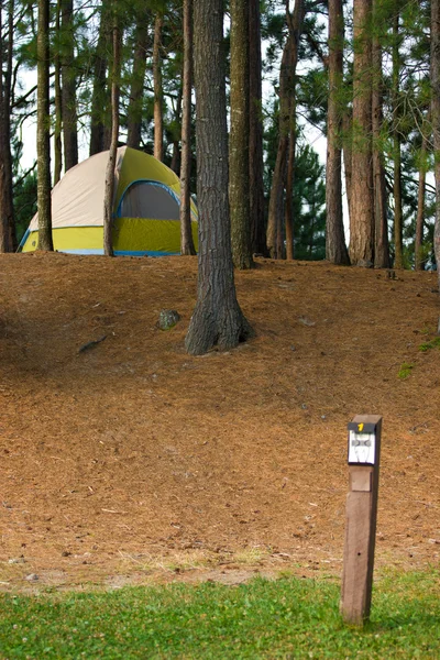Namiot camping pole namiotowe — Zdjęcie stockowe