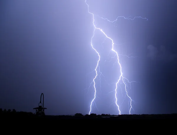 Lightning Strike at Night Royalty Free Stock Images