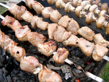 Hot shish kebab clipart
