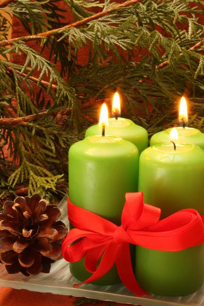Chrismas candles — Stock Photo, Image
