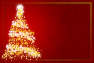 kırmızı bir arka plan - Noel iş c soyut Noel ağacına