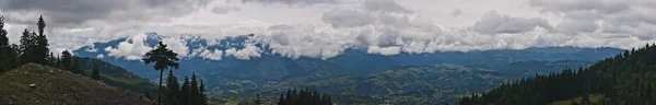 カルパティア山脈のパノラマ背景。美しい山々 や土地 — ストック写真