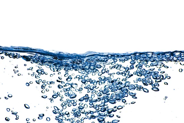 孤立した青い泡と水をはね水滴 - abs — ストック写真