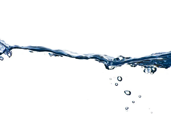 Изолированная вода брызгает пузырьками и каплями воды - абстрактно — стоковое фото