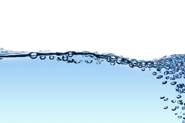 Изолированная вода брызгает пузырьками и каплями воды - абстрактно — стоковое фото