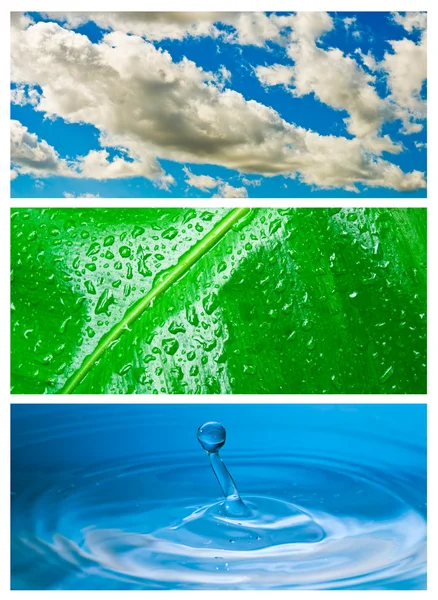 Tema ambiental fondo abstracto - nubes grises y azul s —  Fotos de Stock