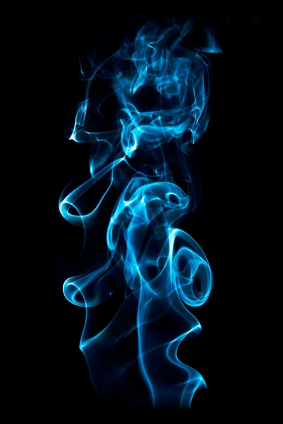 抽象孤立的烟雾背景-蓝色和黑色的创造力 c — 图库照片