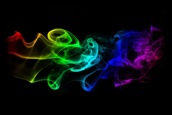 Abstraktní izolované a barevné kouře pozadí - conc kreativita — Stock fotografie