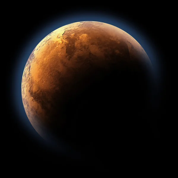 Αφηρημένη πλανήτη με ήλιος φωτοβολίδα στο βαθύ διάστημα - αστέρι νεφέλωμα και πάλι — Φωτογραφία Αρχείου