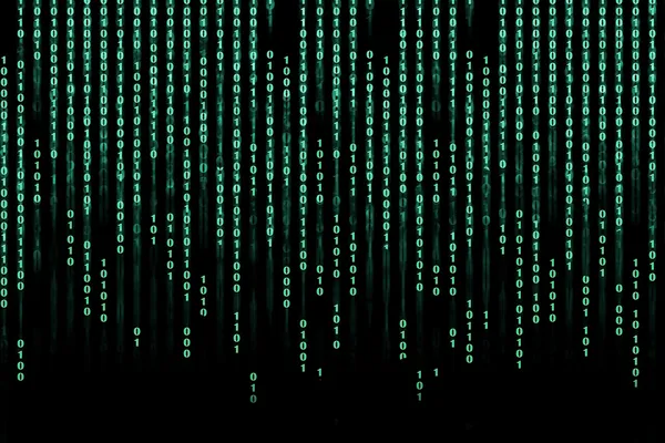 Tło zielony cyfrowy kod binarny - macierzy technologii przyszłości — Zdjęcie stockowe