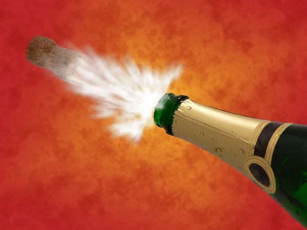 Feest met drinken champagne bubles, Nieuwjaar — Stockfoto