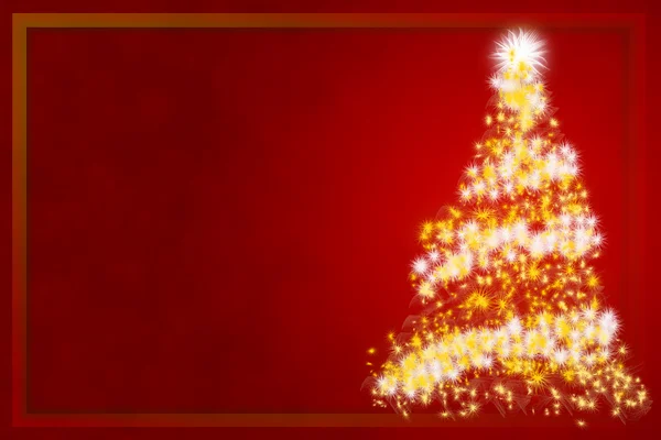 Різдвяна ялинка - різдвяна листівка — стокове фото