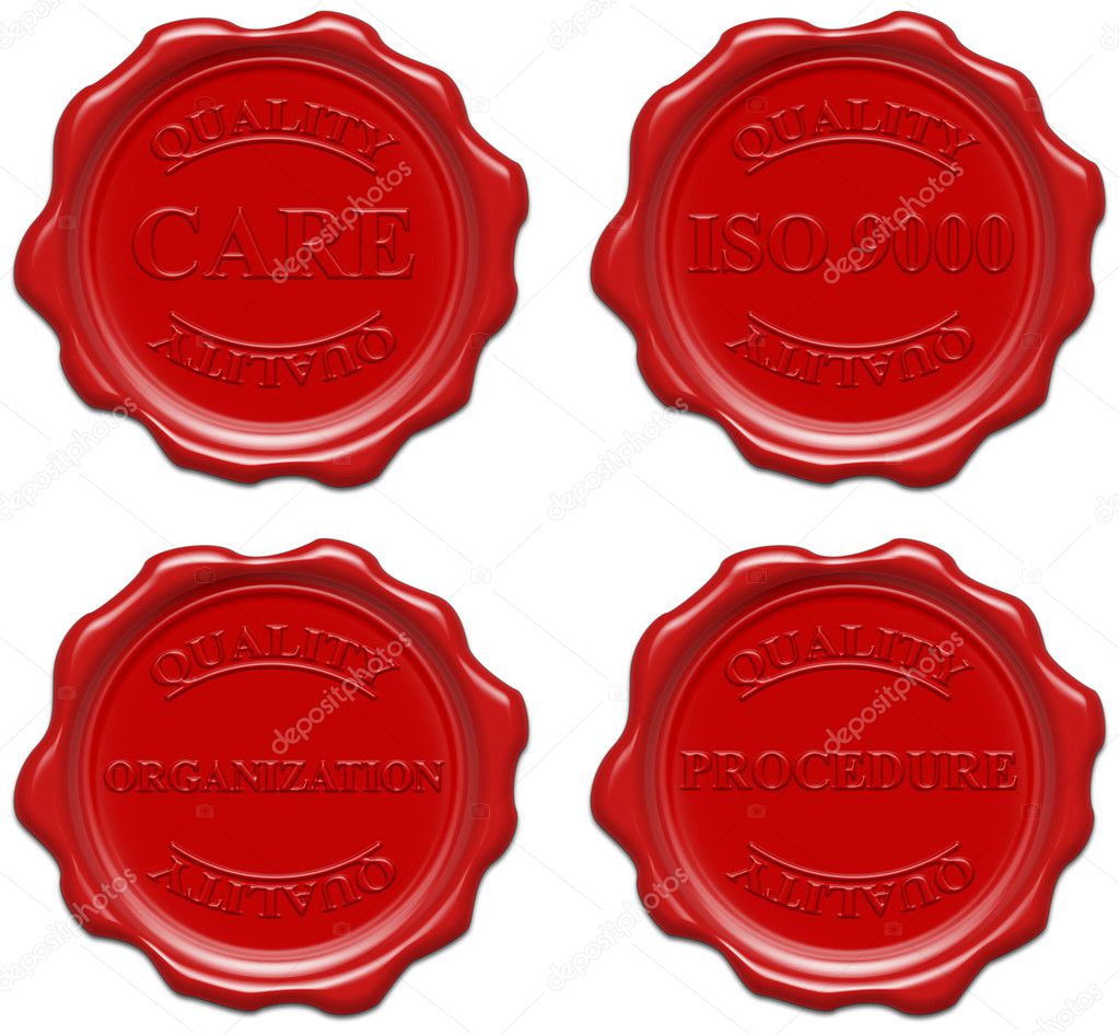 High Resolution Realistic Red Wax Seal With Text Quality Care