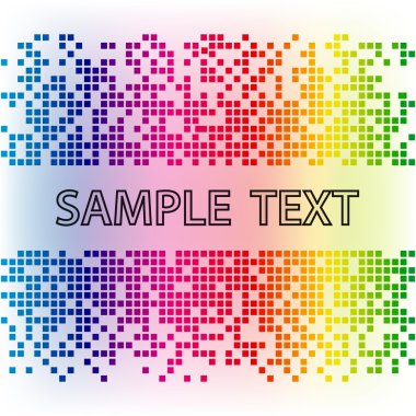 Vector abstract background. Rainbow mosaic tamplate. clipart