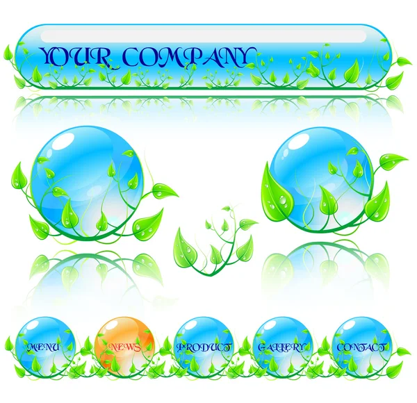 stock vector Abstract vector environmental theme elements. Website banners is