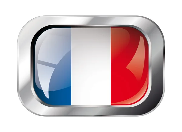 France shiny button flag vector illustration. Изолированная абстракция — стоковый вектор