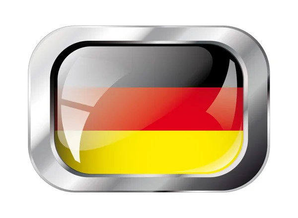 Deutschland glänzende Taste Flagge Vektor Illustration. isolierte Abstraktion — Stockvektor