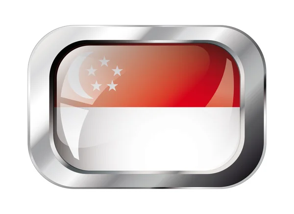 Singapore shiny button flags flags illustration. Изолированная абстра — стоковый вектор