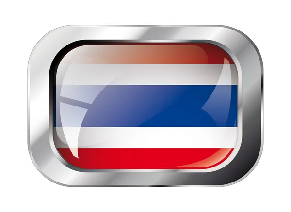 Thailand brillante botón bandera vector ilustración. Abstrac aislado — Archivo Imágenes Vectoriales