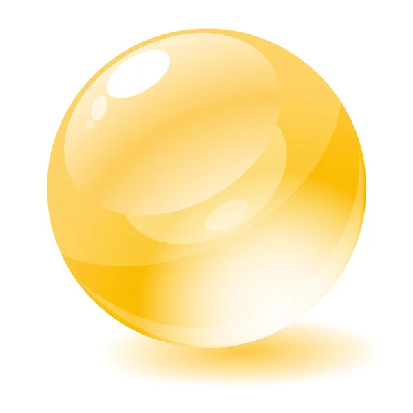 Ilustração vetorial. Amarelo brilhante círculo web botão . —  Vetores de Stock