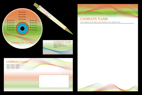 Vector fácil editable - plantilla de identidad corporativa, personal de negocios — Vector de stock