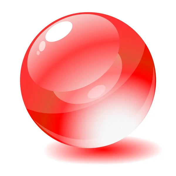 Εικονογράφηση φορέας. Κόκκινο γυαλιστερό κύκλο κουμπί web. — Διανυσματικό Αρχείο