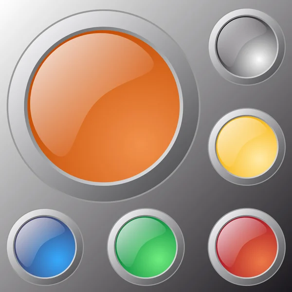 Web アプリケーションのためのベクトル光沢のあるボタン. — ストックベクタ