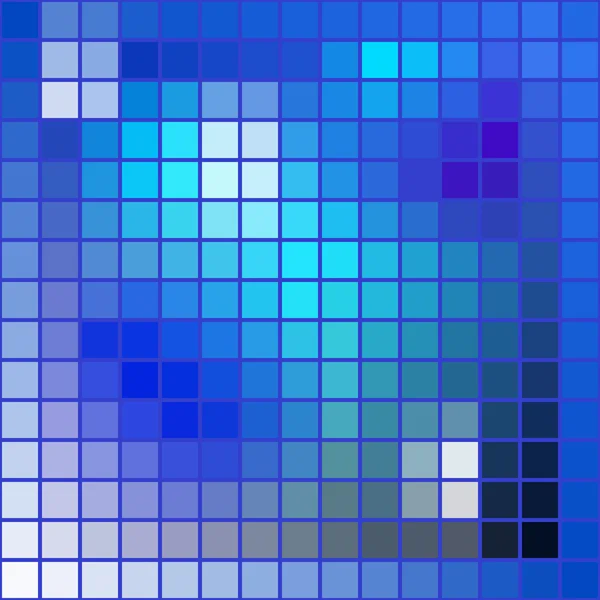 Vektor absztrakt háttér - négyzetek mozaik textúra - kék hangok — Stock Vector