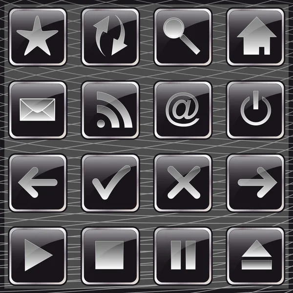 Set di icone Web - raccolta. Immagine del pulsante vettoriale facile da modificare. — Vettoriale Stock