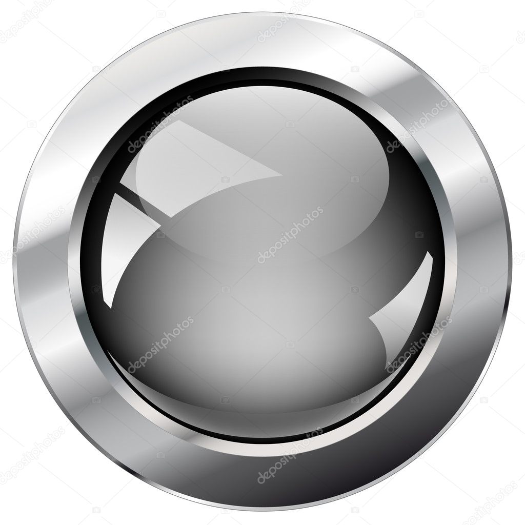 Vector illustration grey glosy and shiny abstract web button wit