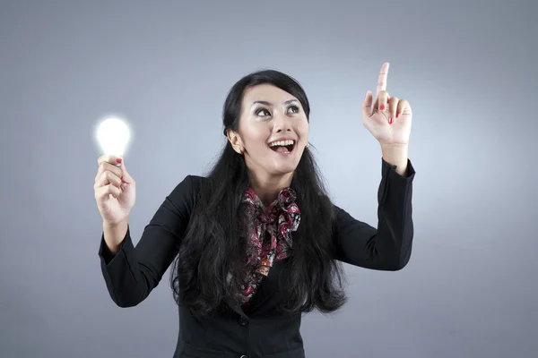 Asian businesswoman with Idea — Stock Photo, Image