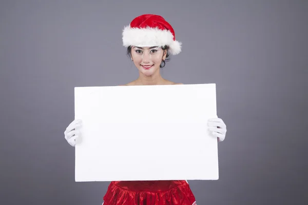 Donna in costume natalizio — Foto Stock