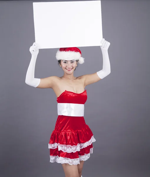 Žena ve vánočním kostýmu — Stock fotografie