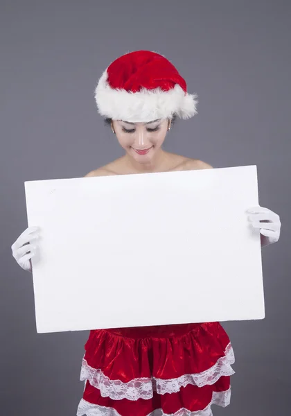 Mulher em traje de Natal — Fotografia de Stock