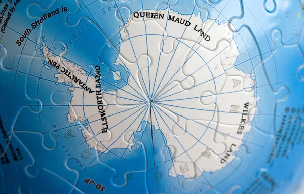 Welt 3D Puzzle: Südpol — Stockfoto